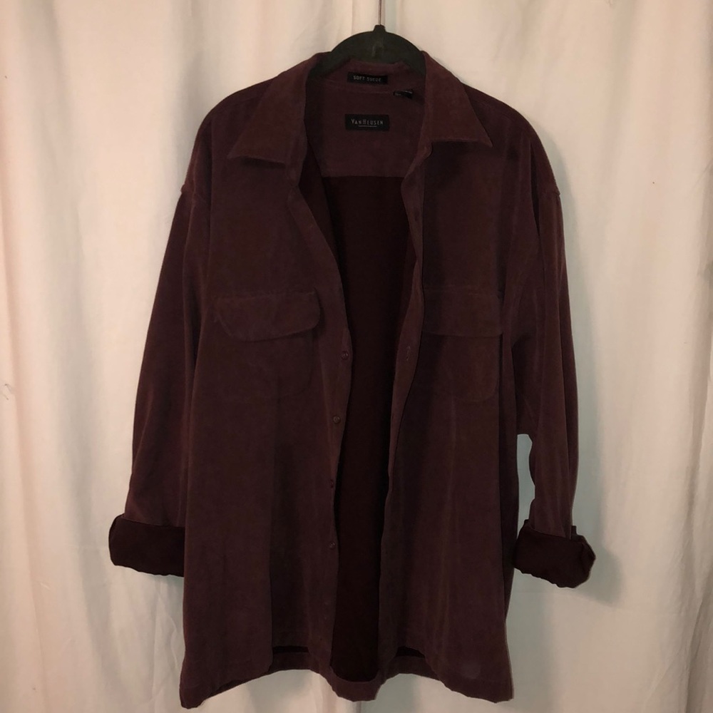 Soft Suede Button Up